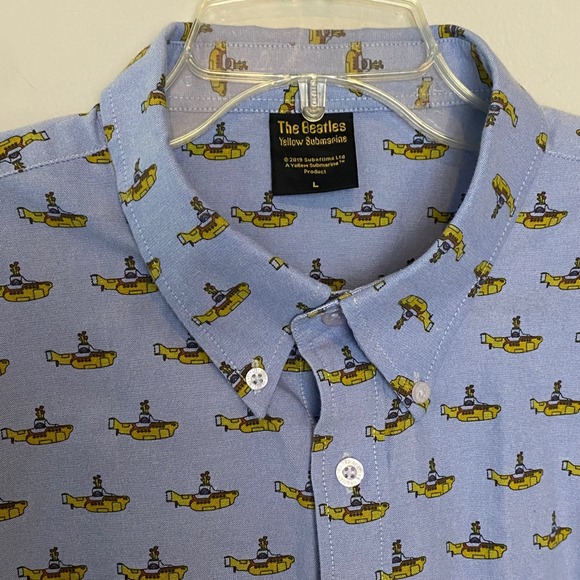 The Beatles Other - The Beatles Yellow Submarine Short Sleeve Button Up Shirt Men's Size L